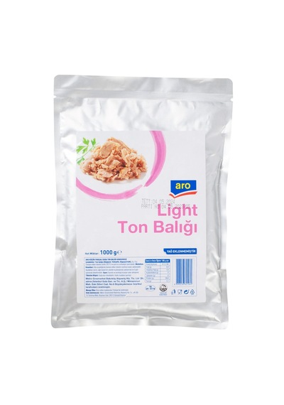 Aro Ton Balığı Kırpıntı 1 Kg Light - Yağsız, Katkısız, Dolphin Safe Tarı