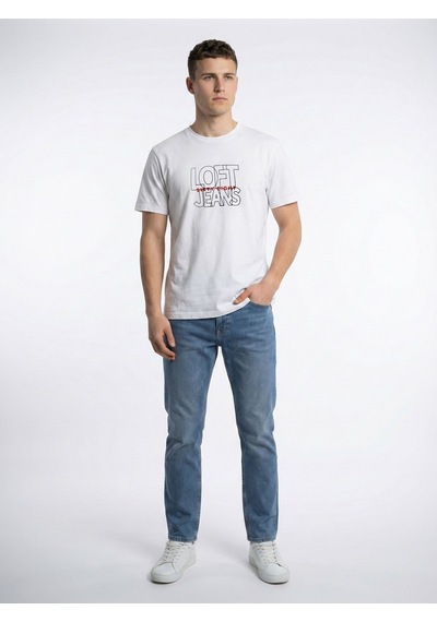Loft Regular Fit Beyaz Erkek T-shirt Lf2042736