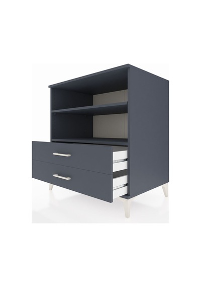 Kronos Şifonyer 2 Raflı 2 Çekmeceli 88x59x96 Antrasit-antrasit Antrasit