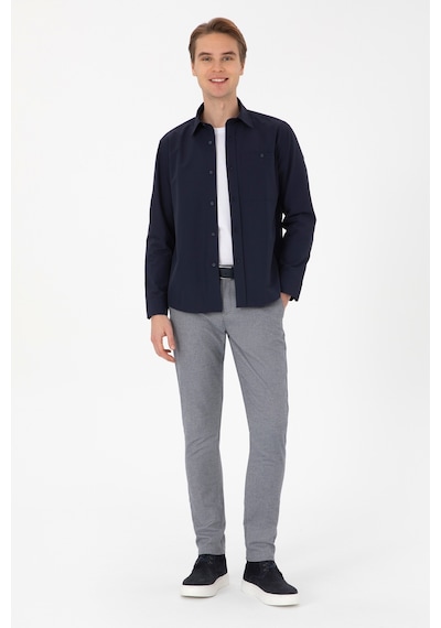 U.s. Polo Assn. Erkek Lacivert Gömlek Desenli 50308291-vr033 Lacıvert