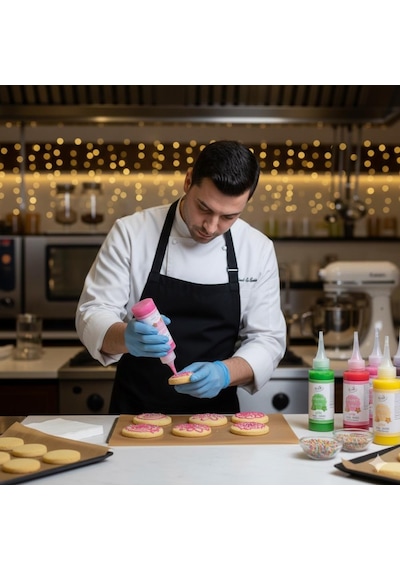 Glazür Cookie Icing Pembe 150 Gr Kurabiye, Cupcake Ve Pasta İçin Kullanıma Hazır Şeker Glazürü