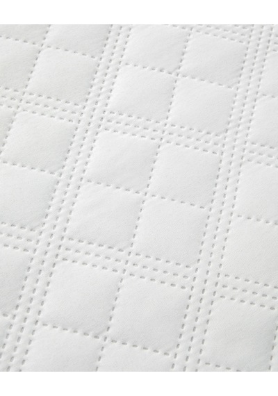 Star Mikrofiber Kapitoneli Çift Kişilik Alez 160x200 Cm Beyaz