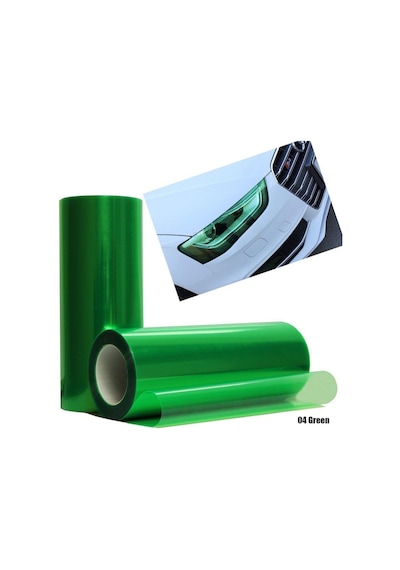 YEŞİL TRANSPARAN FAR FİLMİ 30 CM X 1 METRE