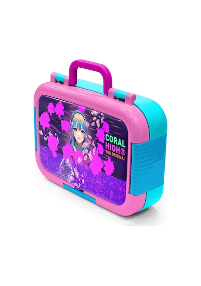 Coral High Kids Mor Pembe Anime Kedi Desenli Paslanmaz Çelik Beslenme Kabı 39261 Pembe - Mor