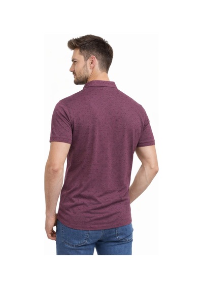 Baglan Erkek Dügmeli Polo Yaka Tişört R4310 Bgl-st02771 Mürdüm