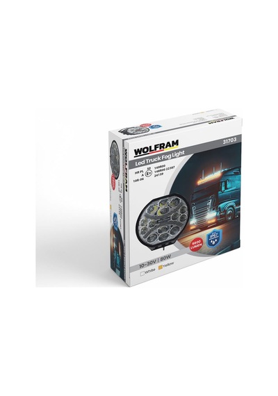 Wolfram Yuvarlak Sis Lambası 3 Fonksiyon 10v/30v 80w 9800 Lümen E9 Belgeli