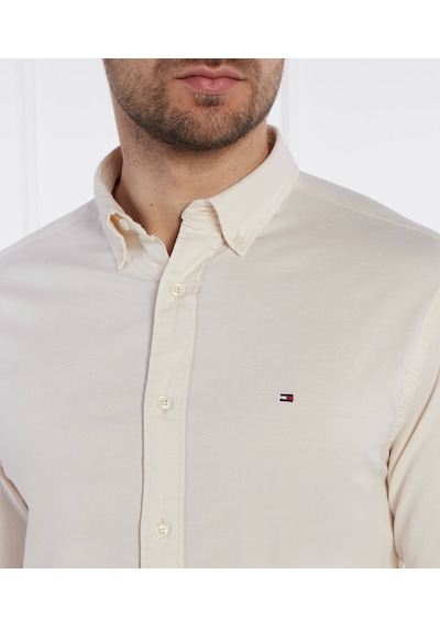 Tommy Hilfiger Erkek Regular Fit Pamuklu Gömlek Ekru