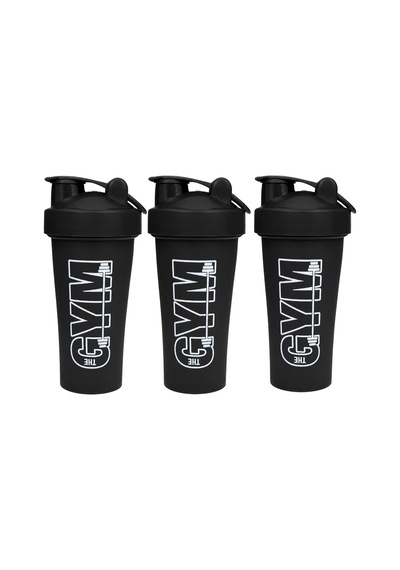 Gym Shaker 650 Ml Ölçekli Ve Sızdırmaz Kapaklı Protein Shaker 3'lü Set Siyah