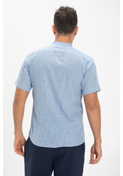 Kısa Kol Şile Bezi Bodrum Erkek T-shirt Açık Mavi 3074-açık Mavi Açık Mavi