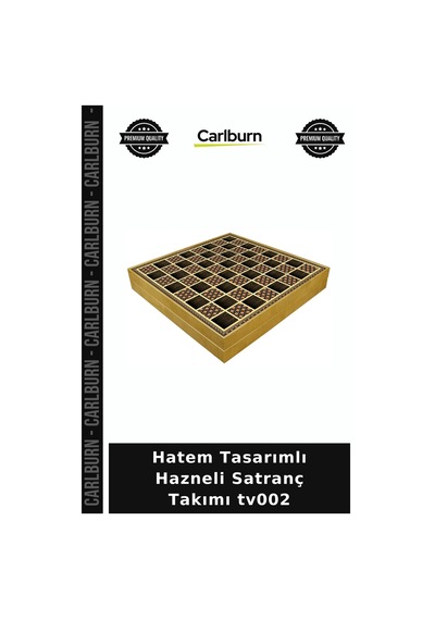 Özel Üretim Strateji Zeka Ahşap Oyun Hatem Tasarımlı Hazneli Satranç Takımı Tv002