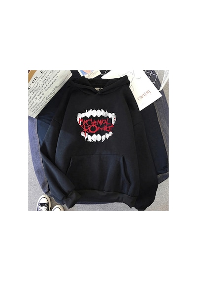 Tarzsokak Siyah Unisex My Chemical Romance Kapüşonlular Hip Hoprafik Baskı Kapşo Tarzsokak Siyah Unisex My Chemical Romance Kapüşonlular Hip Hoprafik Baskı Kapşo