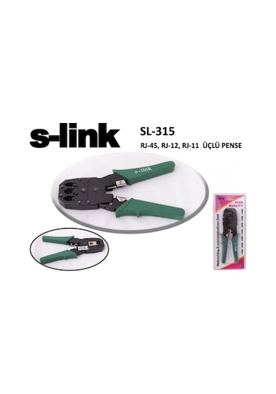 S-LINK SL-315 RJ45/RJ12/RJ11 Üçlü Pense