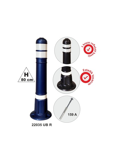 Evelux 22035 Ub R Refüj Dubaları Reflektif 80 CM Mavi