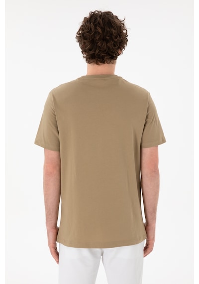 U.S. Polo Assn. Erkek Regular Fit Bisiklet Yaka Haki Basic Tişört 50305928-VR027
