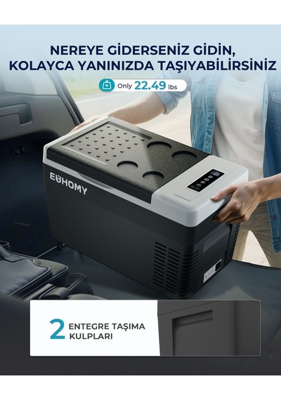 Euhomy Araç İçi Buzdolabı 25l, Taşınabilir, Kamp/seyahat/tekne İçin