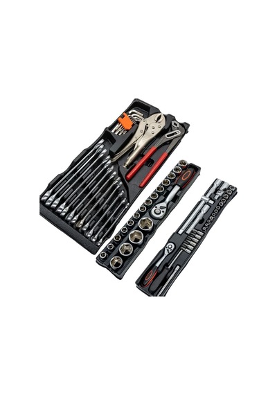Profesyonel Ph223 Katlanır 5 Gözlü Metal Takım Çantası 81 Parça