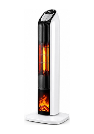 Kumandalı Sıcak Dik Ptc Seramik Fanlı Isıtıcı Led Kontrol Ekran - Devrilme Emniyet 2000w Ms-240 Çok Renkli