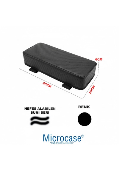 Microcase 3d Ortopedik Oto Araç Oyuncu Koltuk Kol Dayama Padi 2 Adet Al5401 Siyah