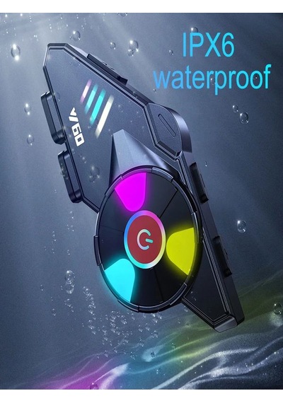 Y60 Ipx6 Su Geçirmez Rgb Bluetooth 5.3 Sesli Asistan İnterkom Kask Kulaklığı