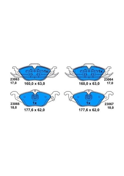 BOSCH 986424456 Fren Balatası Ön Astra G 98- Yaylı Tıp