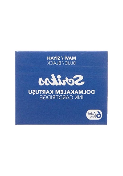 Scrikss Kartuş Dolma Kalem Kartuşu 6'lı Blister 10'lu Paket Mavisiyah ---