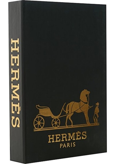 Herm Siyah Gold Dekoratif Kitap Kutusu