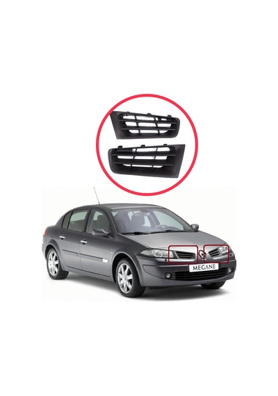 Ön Tampon Izgara Paneli Renault Megane 2 2006-2009 Makyajlı İçin Standart