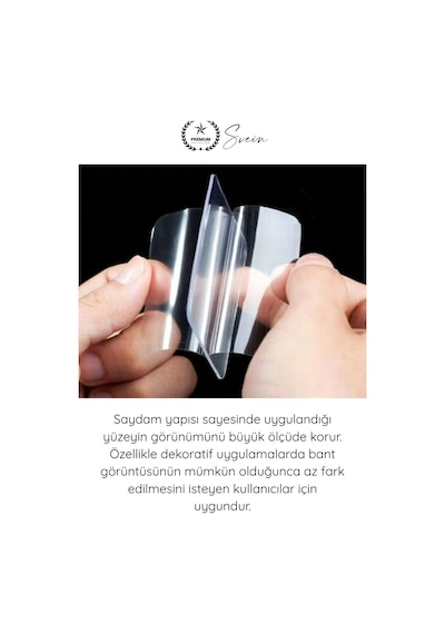 Çifttaraflıbant 4x4 Cm Şeffaf Nano Bant Çift Taraflı Güçlü Yapışkan Su Geçirmez Çivi Gerektirmeyen