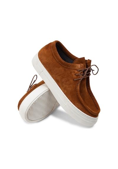 Deery Hakiki Süet Taba Rengi Sneaker Kadın Ayakkabı - Z1682ztbac02 Taba