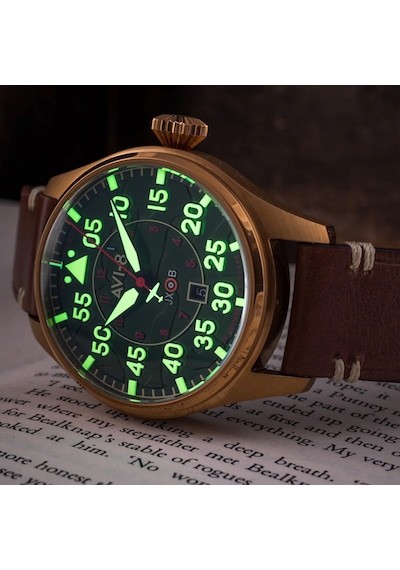Avı-8 Hawker Hurricane Clowes Av-4097-04 Otomatik Erkek Kol Saati Altın