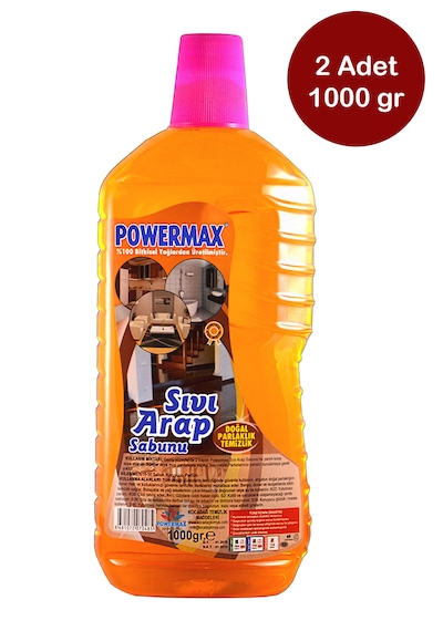 2 Adet Powermax Sıvı Arap Sabunu 1000 Ml -pwrmx019