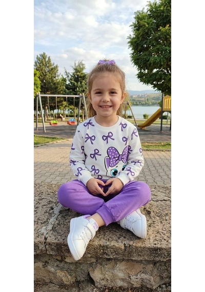 Carnaval Wear Kedili Kız Çocuk Takım Mor
