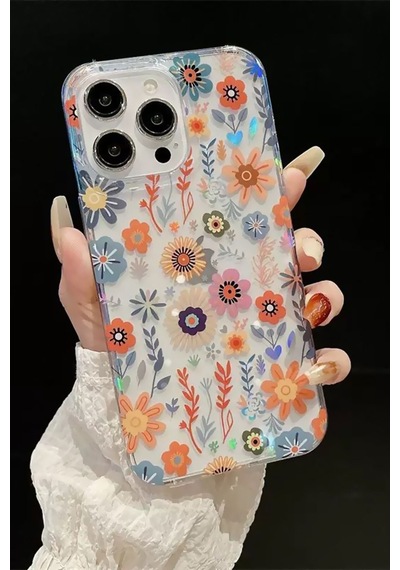 Apple iPhone Uyumlu 16 Pro Kılıf Solmayan Imd Baskı Desenli, Şeffaf Tpu+pc Botanik Kapak