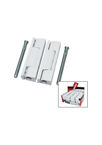 Kervan 2 Parça Beyaz 90mm Pvc Kapı Menteşesi- 44'li Paket