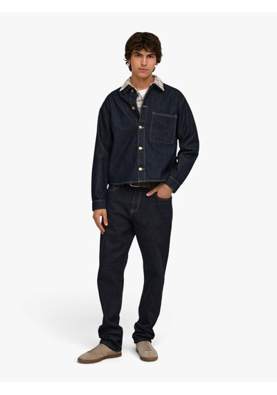 Only & Sons Onssprıck Box Azg Dnm Jacket Erkek Mavi Ceket - 4887266