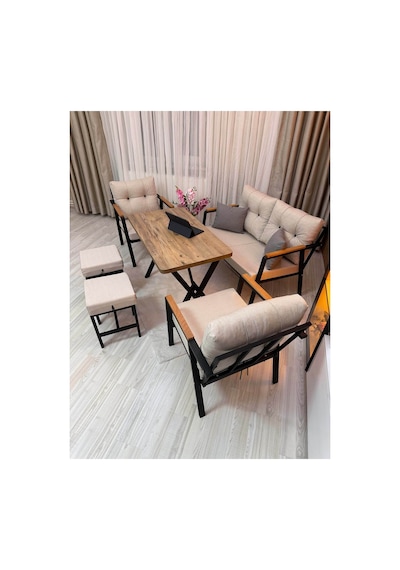 Houseart Mila ,model, Balkon, Bahçe, Cafe, Metal Koltuk Takımı, Bahçe Takımı , Çay Seti, 2+1+1 , Yemek Masası , Balkon Mobilyası Krem Houseart Mila ,model, Balkon, Bahçe, Cafe, Metal Koltuk Takımı, Bahçe Takımı , Çay Seti, 2+1+1 , Yemek Masası , Balkon Mobilyası Krem