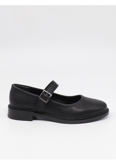 Nesilshoes Nesil Shoes Süha 250 Siyah Tokalı Balerin Kadın Babet