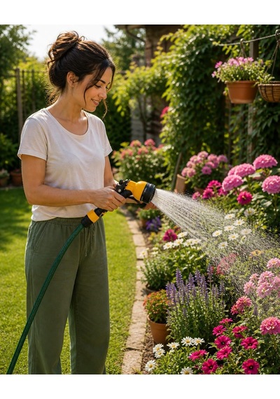 Ayarlanabilir Bahçe Sulama Tabancası 8 Fonksiyonlu, Ergonomik Kaymaz Saplı Sprey Tabancası, Tetik Kilitleme Özelli Genel Ayarlanabilir Bahçe Sulama Tabancası 8 Fonksiyonlu, Ergonomik Kaymaz Saplı Sprey Tabancası, Tetik Kilitleme Özelli Genel