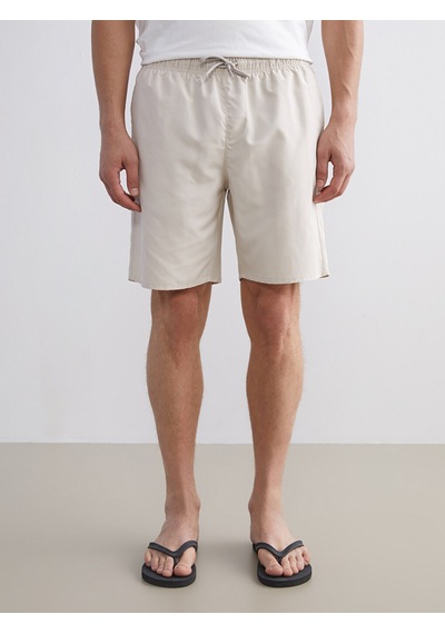 Lcw Swımwear Bej Kısa Boy Basic Erkek Deniz Şortu