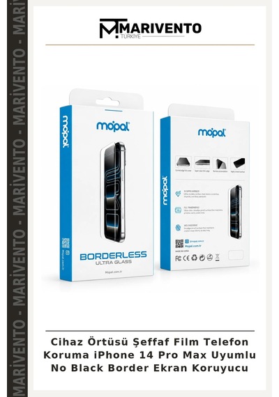 Cihaz Örtüsü Şeffaf Film Telefon Koruma İphone 14 Pro Max Uyumlu No Black Border Ekran Koruyucu