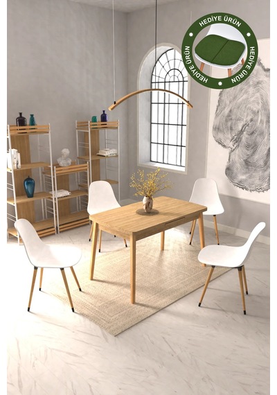 Vilinze Eames Sandalye Avanos Ahşap Mdf Açılır Mutfak Masası Takımı - 70x120+30 Cmtk-avanos-70120ak-nn-eames-nb Beyaz Vilinze Eames Sandalye Avanos Ahşap Mdf Açılır Mutfak Masası Takımı - 70x120+30 Cmtk-avanos-70120ak-nn-eames-nb Beyaz
