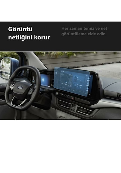 Ford Tourneo Custom 13 İnç Multimedya Ve 8 İnç Dijital Gösterge 2'li Set 9H Nano Ekran Koruyucu