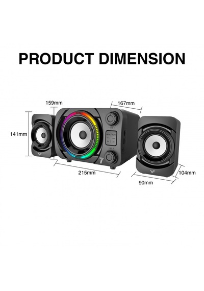 Bluetooth Mikrofonlu Hoparlör Rgb 2+1 Ses Sistemi Gaming Bilgisayar Hoparlör