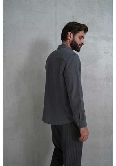 Mai Collection Mai Studios Co. Wesley Erkek Oversize Krinkıl Antrasit Gömlek Antrasit Mai Collection Mai Studios Co. Wesley Erkek Oversize Krinkıl Antrasit Gömlek Antrasit