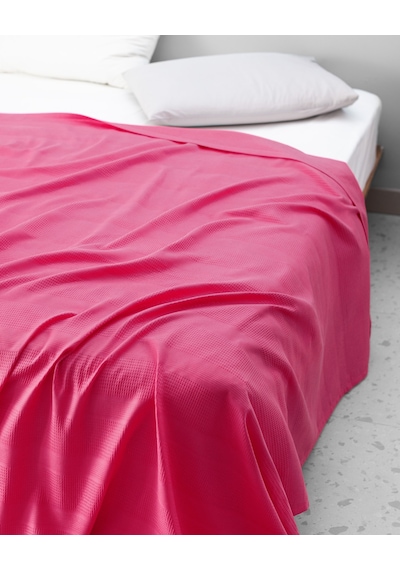 Madame Coco Mathilda King Size %100 Pamuk Karde Düz Pike Takımı - Fuşya 8684427309254 Çok Renkli
