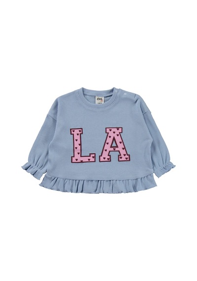 Civil Baby La Aplikeli 6-18 Ay Takım - Mavi Buz Mavi-pembe