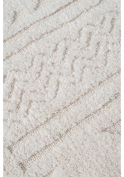 Lilly 2'li Pamuk Banyo Paspas Seti Yumuşak Dokulu Krem Yıkanabilir 60x100 + 60x50cm, Ll007w