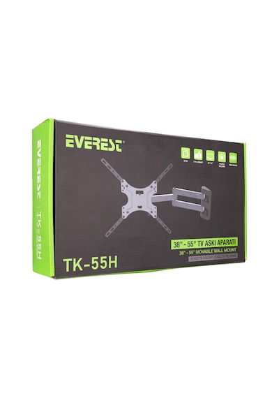 Everest Tk-55H 32-55 Hareketli Max 30Kg Askı Aparatı