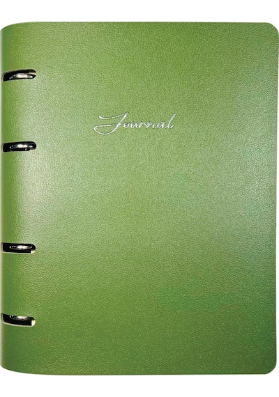Ringo Vegan Deri Mekanizmalı İçi Değişebilen Defter A5 192 Sayfa 100 Gr Çizgili Yeşil Yeşil