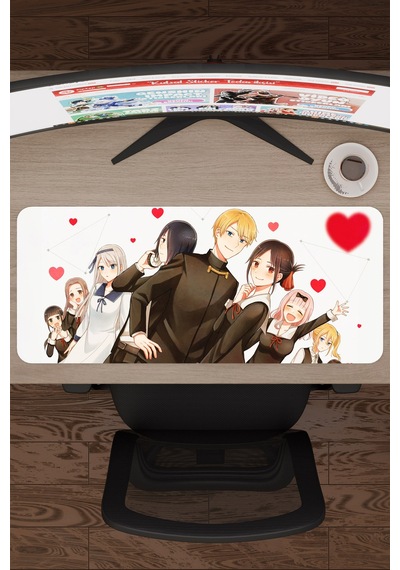 Kaguya Sama Anime V4 - 70x30 Xl Gaming Kauçuk Kaymaz Taban Mouse Pad Fare Altlığı